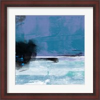 Framed Blue and White Abstract Composition II