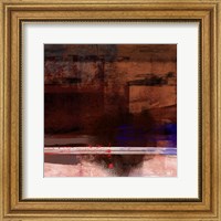 Framed Brown and White Abstract Composition I