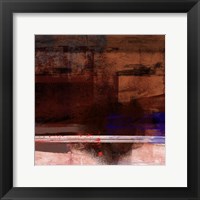 Framed Brown and White Abstract Composition I