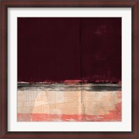Framed Brown and Orange Abstract Composition I