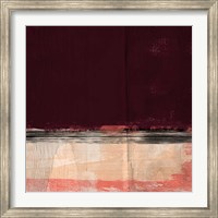 Framed Brown and Orange Abstract Composition I