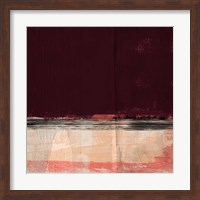 Framed Brown and Orange Abstract Composition I