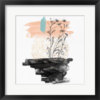 Framed Abstract Flower Art Composition I