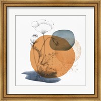 Framed Abstract Flower Composition