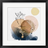 Framed Flower and Watercolor Circles IV