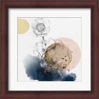 Framed Flower and Watercolor Circles