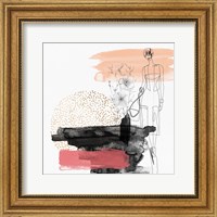 Framed Abstract  Flower Girl Composition I