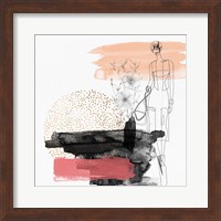 Framed Abstract  Flower Girl Composition I