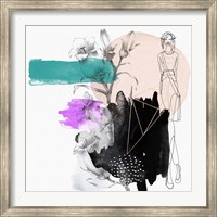 Framed Abstract  Flower Girl Composition II