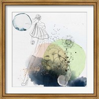 Framed Abstract  Flower Girl Composition III