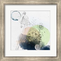 Framed Abstract  Flower Girl Composition III