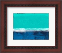Framed Abstract Blue and Turquoise