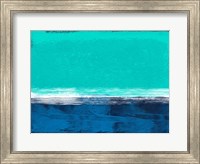 Framed Abstract Blue and Turquoise
