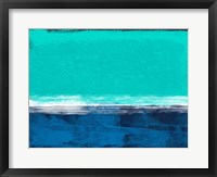 Framed Abstract Blue and Turquoise