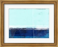 Framed Abstract Blue and Turquoise I
