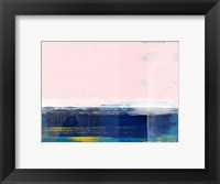 Framed Abstract Blue and Pink I