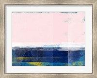 Framed Abstract Blue and Pink I