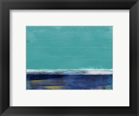 Framed Abstract Blue and Turquoise II