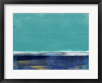 Framed Abstract Blue and Turquoise II
