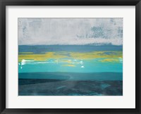 Framed Abstract Blue and Turquoise III