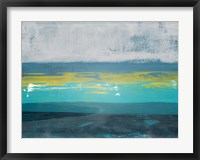 Framed Abstract Blue and Turquoise III
