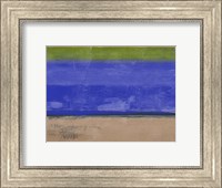 Framed Abstract Blue and Olive