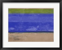 Framed Abstract Blue and Olive