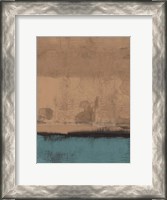 Framed Abstract Brown and Blue