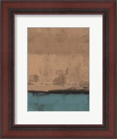Framed Abstract Brown and Blue