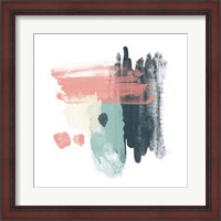 Framed Abstract Teal Watercolor