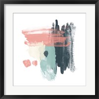 Framed Abstract Teal Watercolor