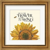 Framed Honey Bees & Flowers Please II-The Flower