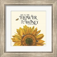 Framed Honey Bees & Flowers Please II-The Flower