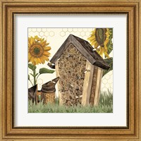 Framed Honey Bees & Flowers Please X