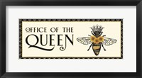 Framed Honey Bees & Flowers Please panel II-The Queen
