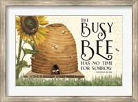 Framed Honey Bees & Flowers Please landscape II-Busy Bee