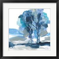 Framed Blue Impasto III