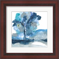 Framed Blue Impasto II