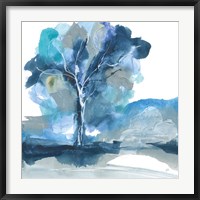 Framed Blue Impasto II