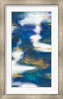 Framed Blue Texture II Gold Crop