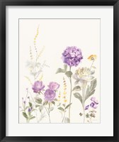 Framed Picket Fence Flowers II Pastel