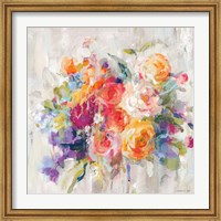 Framed Sun Drenched Bouquet Autumn