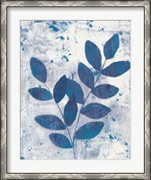 Framed Leaves of Blue II
