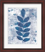Framed Leaves of Blue I
