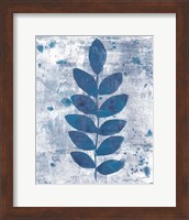 Framed Leaves of Blue I