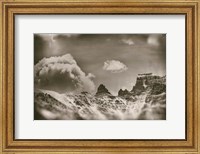 Framed Sepia Peaks