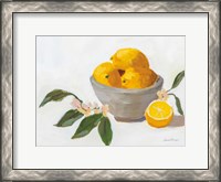 Framed Lemons in Grey Bowl