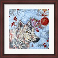 Framed Wolf and Moon