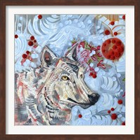 Framed Wolf and Moon