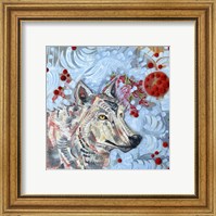 Framed Wolf and Moon